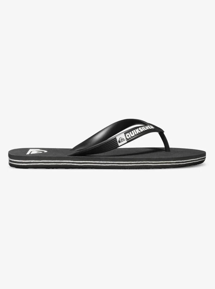Quiksilver 816 Molokai FlipFlops Blackblackwhite Boys Sandals Quiksilver 816 Molokai FlipFlops Blackblackwhite Boys Sandals