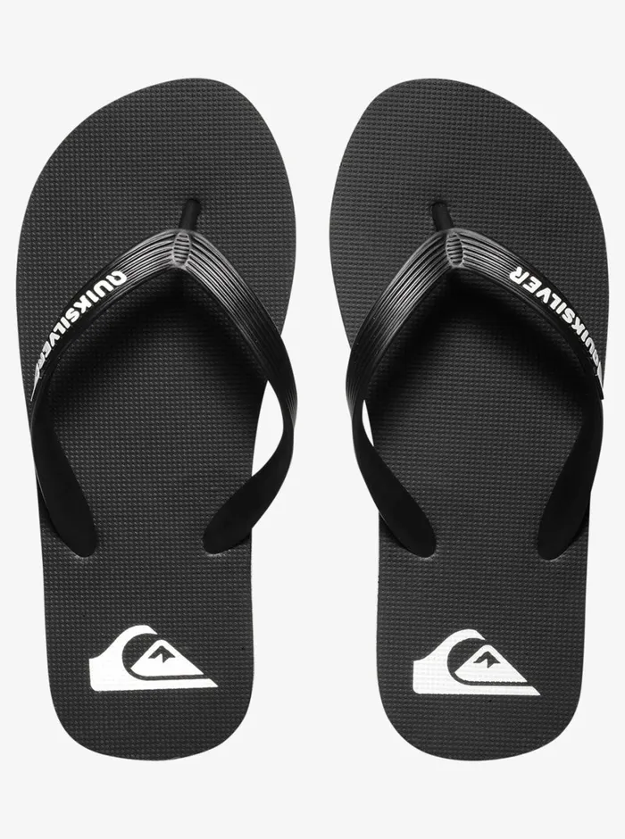 Quiksilver 816 Molokai FlipFlops Blackblackwhite Boys Sandals Quiksilver 816 Molokai FlipFlops Blackblackwhite Boys Sandals