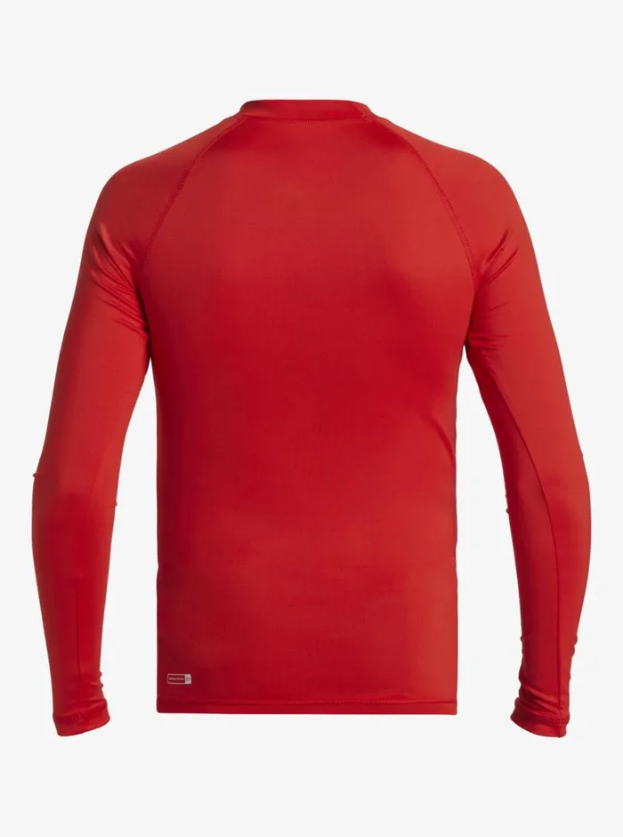 Quiksilver 816 Saturn UPF50 Long Sleeve Surf Tee High Risk Red Boys Rashguards