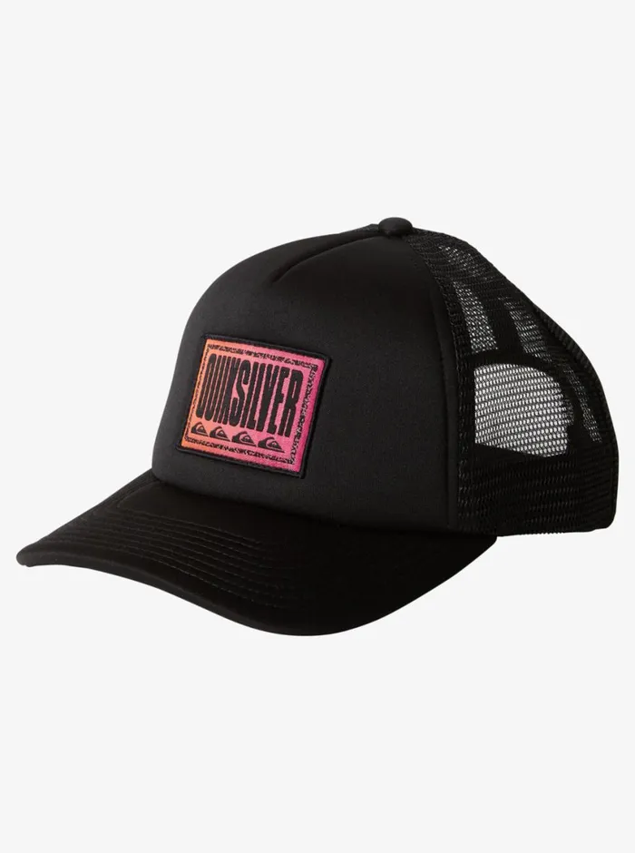Quiksilver 816 Slab Scratch Trucker Hat Black Boys Hats