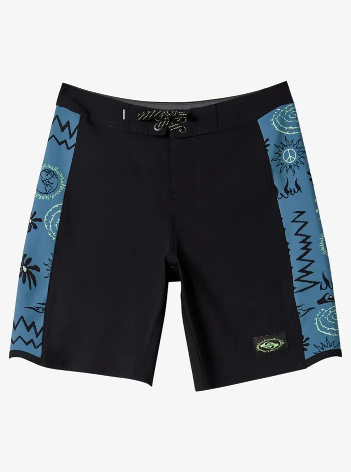 Quiksilver 816 Surfsilk Radical Arch 16034 Boardshorts Black Boys Shorts