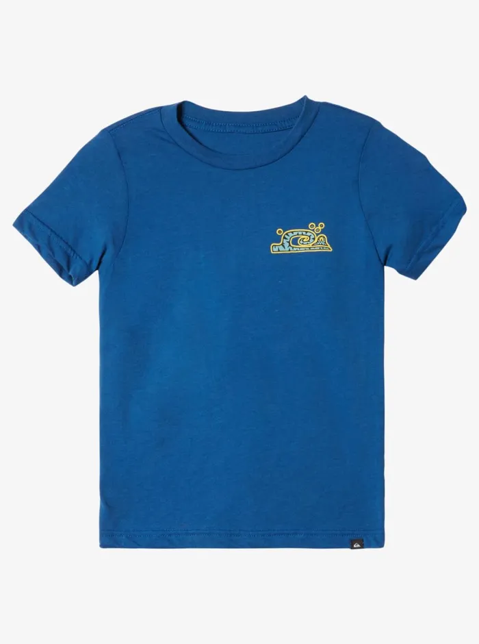 Quiksilver 816 Tiger Tracks TShirt Monaco Blue Boys Tees