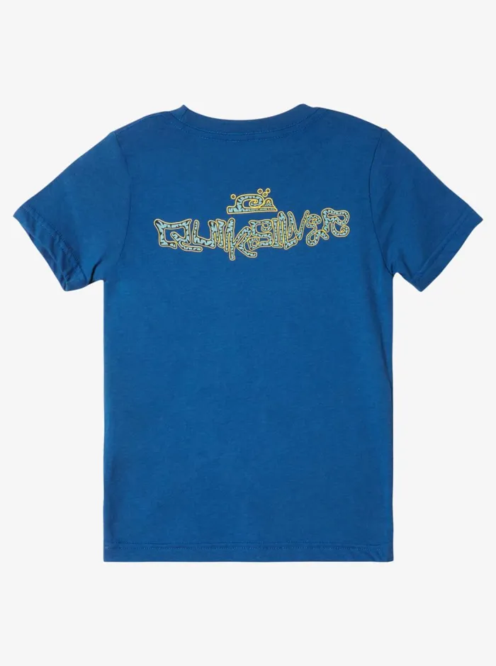 Quiksilver 816 Tiger Tracks TShirt Monaco Blue Boys Tees Quiksilver 816 Tiger Tracks TShirt Monaco Blue Boys Tees