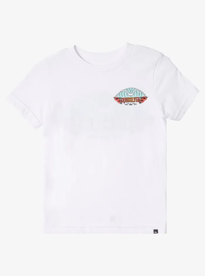 Quiksilver 816 Tropical Fade TShirt White Boys Tees