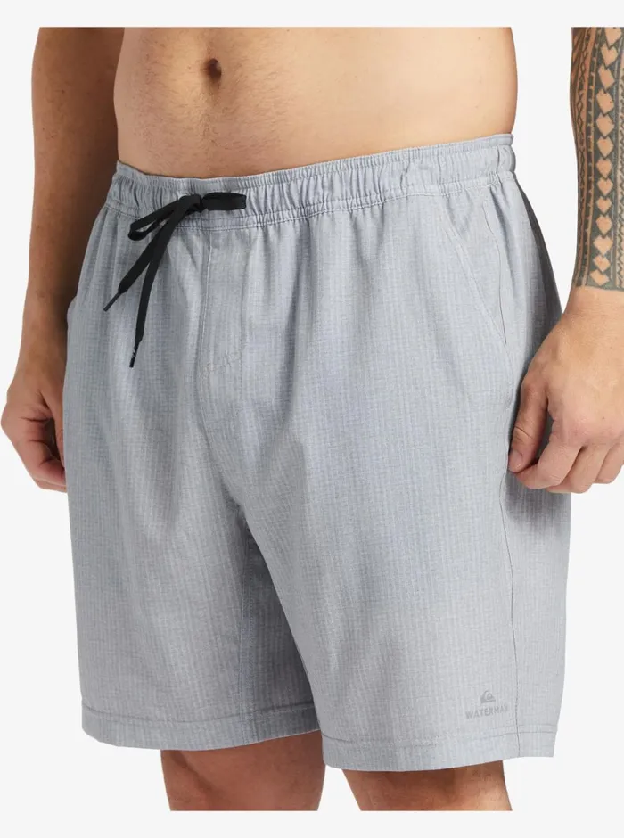 Quiksilver After Surf Stretch 20034 Amphibian Boardshorts Light Grey Heather MensWaterman Elastic Waist
