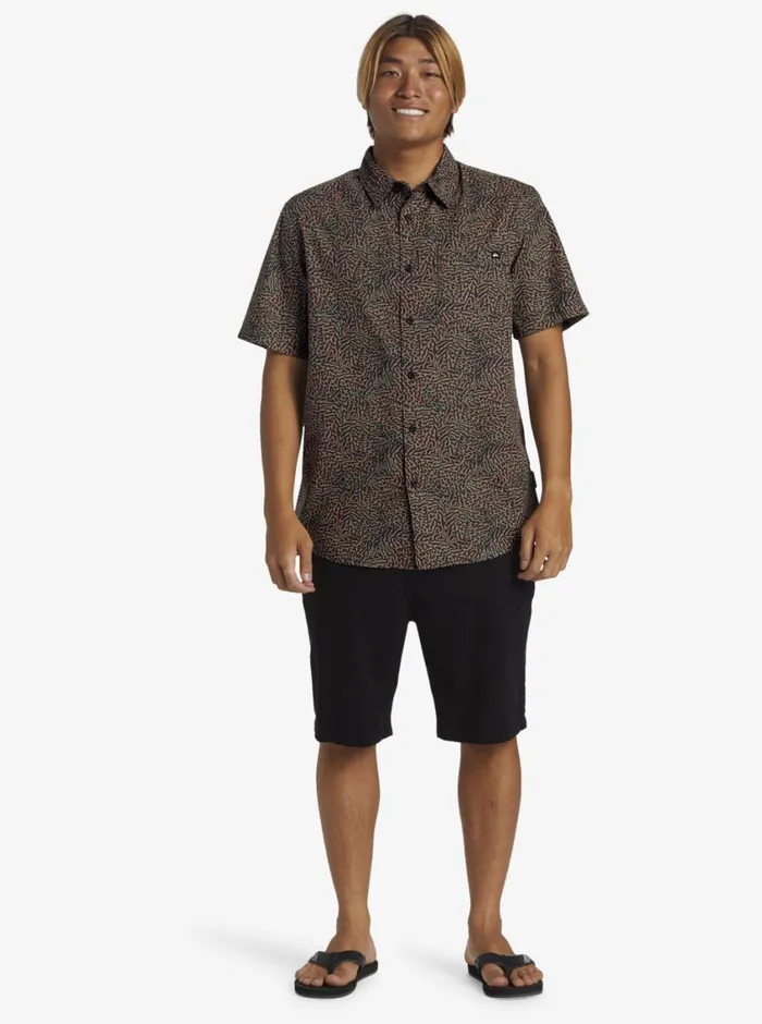 Quiksilver Apero Organic Classic Short Sleeve Woven Shirt Willow Aop Better Mens Shirts and Polos Quiksilver Apero Organic Classic Short Sleeve Woven Shirt Willow Aop Better Mens Shirts and Polos