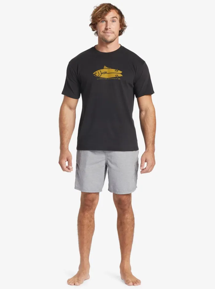 Quiksilver Balance 18034 Volleys Heather Grey MensWaterman Elastic Waist