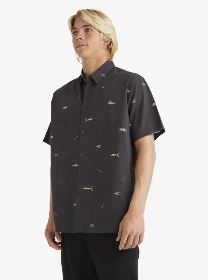 Quiksilver Big Pond Woven Shirt Big Pond Tarmac MensWaterman Shirts and Polos Quiksilver Big Pond Woven Shirt Big Pond Tarmac MensWaterman Shirts and Polos