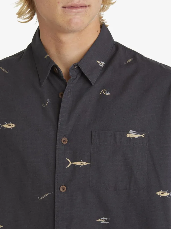 Quiksilver Big Pond Woven Shirt Big Pond Tarmac MensWaterman Shirts and Polos Quiksilver Big Pond Woven Shirt Big Pond Tarmac MensWaterman Shirts and Polos