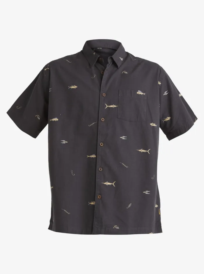 Quiksilver Big Pond Woven Shirt Big Pond Tarmac MensWaterman Shirts and Polos Quiksilver Big Pond Woven Shirt Big Pond Tarmac MensWaterman Shirts and Polos