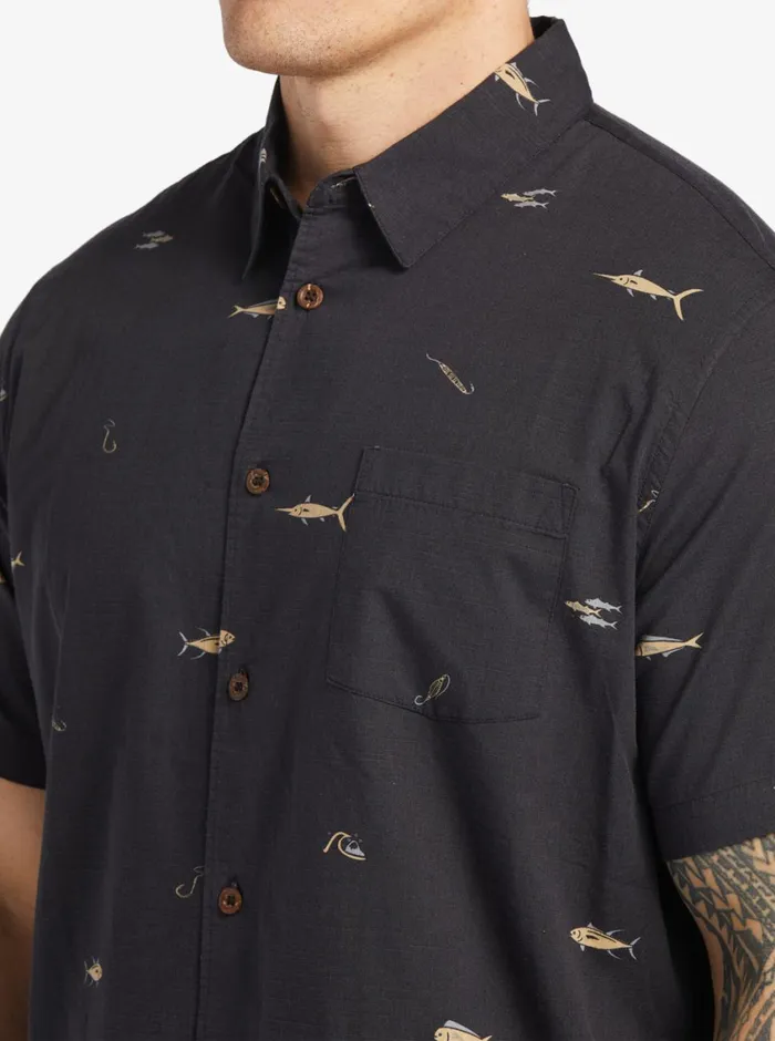 Quiksilver Big Pond Woven Shirt Big Pond Tarmac MensWaterman Shirts and Polos Quiksilver Big Pond Woven Shirt Big Pond Tarmac MensWaterman Shirts and Polos