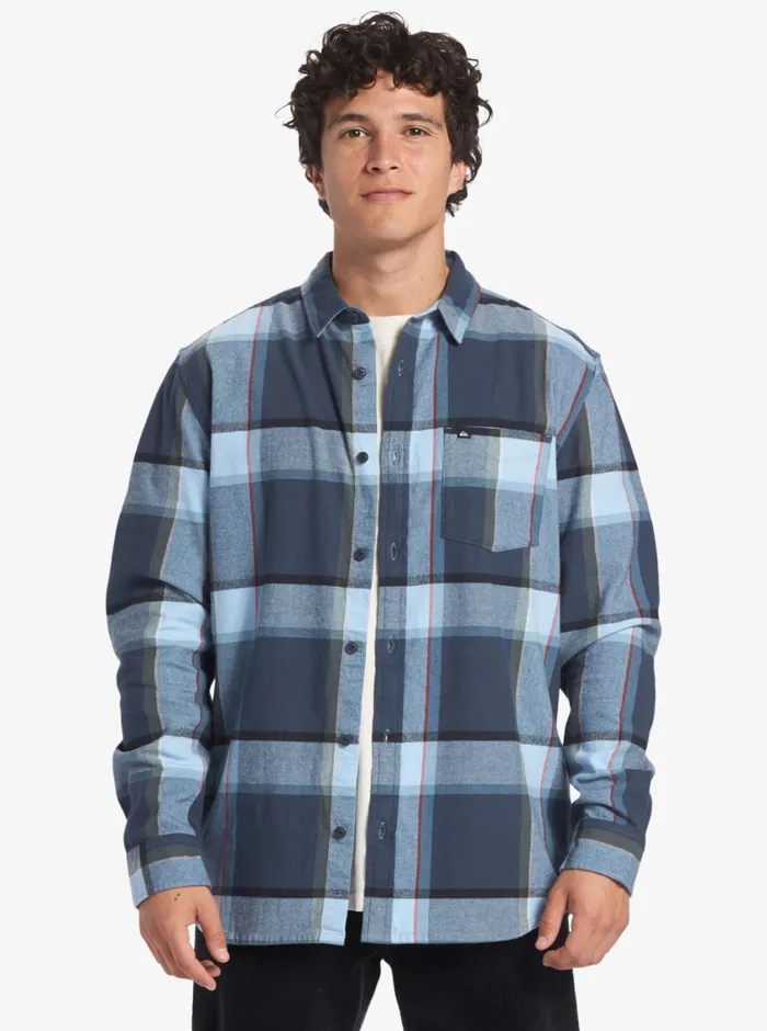 Quiksilver BrooKing StingrayLong Sleeve Top Midnight Navy Brooks Flannel Mens Shirts and Polos Quiksilver BrooKing StingrayLong Sleeve Top Midnight Navy Brooks Flannel Mens Shirts and Polos