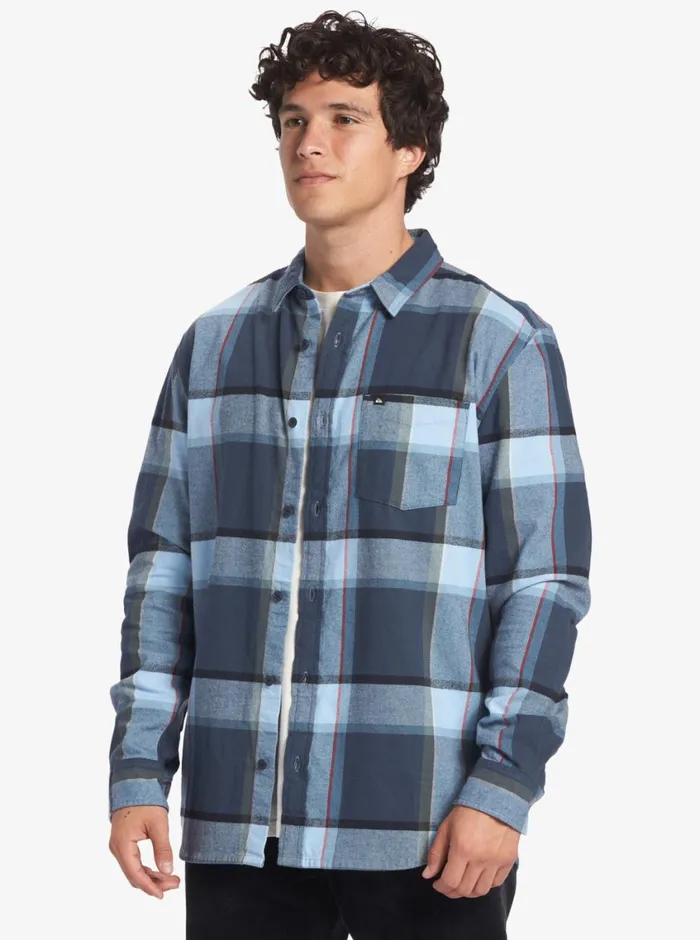 Quiksilver BrooKing StingrayLong Sleeve Top Midnight Navy Brooks Flannel Mens Shirts and Polos Quiksilver BrooKing StingrayLong Sleeve Top Midnight Navy Brooks Flannel Mens Shirts and Polos