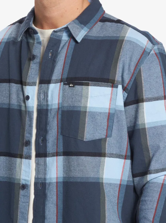 Quiksilver BrooKing StingrayLong Sleeve Top Midnight Navy Brooks Flannel Mens Shirts and Polos Quiksilver BrooKing StingrayLong Sleeve Top Midnight Navy Brooks Flannel Mens Shirts and Polos