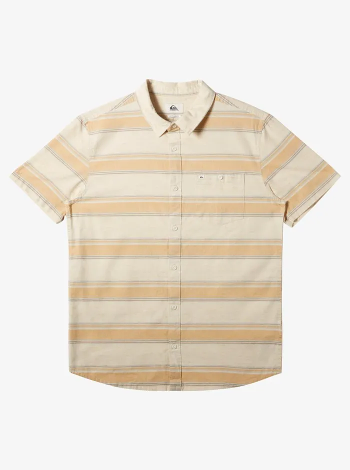 Quiksilver Cali Sunrise Short Sleeve Shirt Birch Cali Mens Shirts and Polos