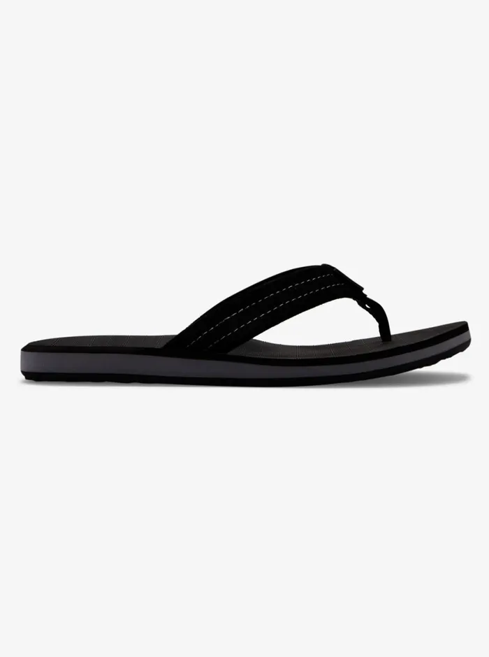 Quiksilver Carver Suede Leather Sandals Solid Black Mens Sandals Quiksilver Carver Suede Leather Sandals Solid Black Mens Sandals