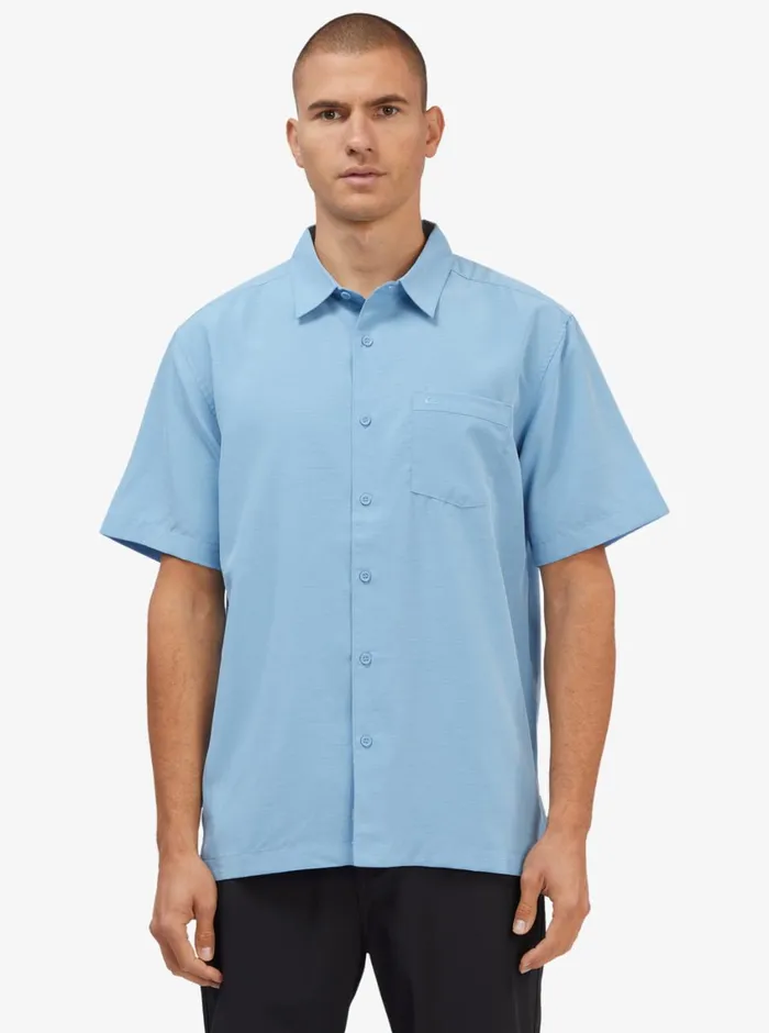 Quiksilver Centinela Premium AntiWrinkle Shirt Dusk Blue Centinella MensWaterman Shirts and Polos Quiksilver Centinela Premium AntiWrinkle Shirt Dusk Blue Centinella MensWaterman Shirts and Polos