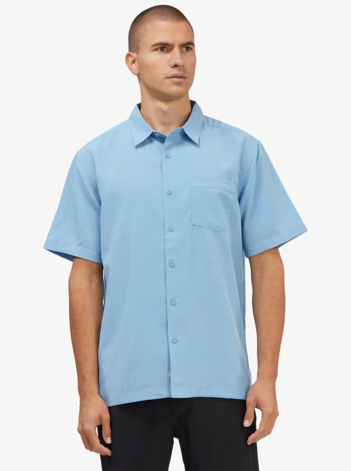 Quiksilver Centinela Premium AntiWrinkle Shirt Dusk Blue Centinella MensWaterman Shirts and Polos Quiksilver Centinela Premium AntiWrinkle Shirt Dusk Blue Centinella MensWaterman Shirts and Polos