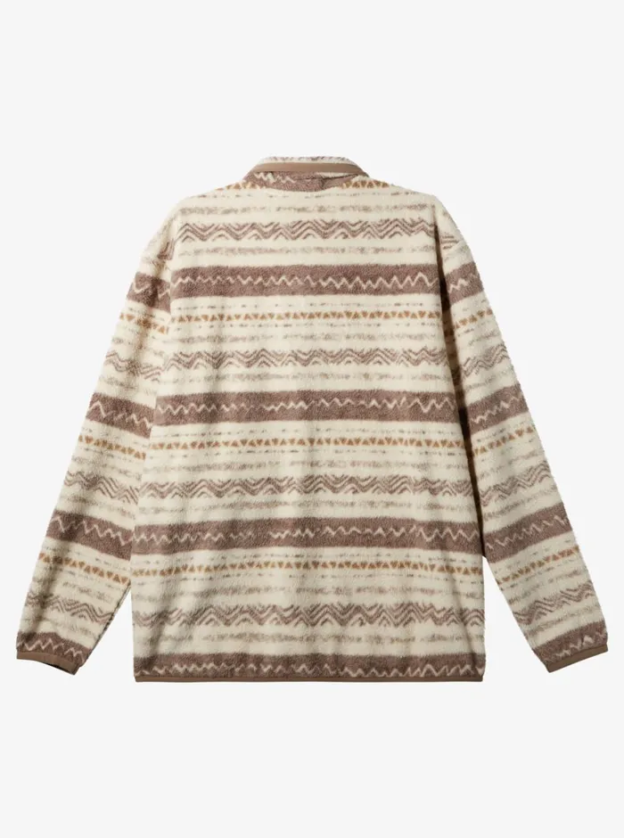 Quiksilver Clean Coasts ZipUp Fleece Birch Playa Mesa Mens Sweatshirts and Hoodies