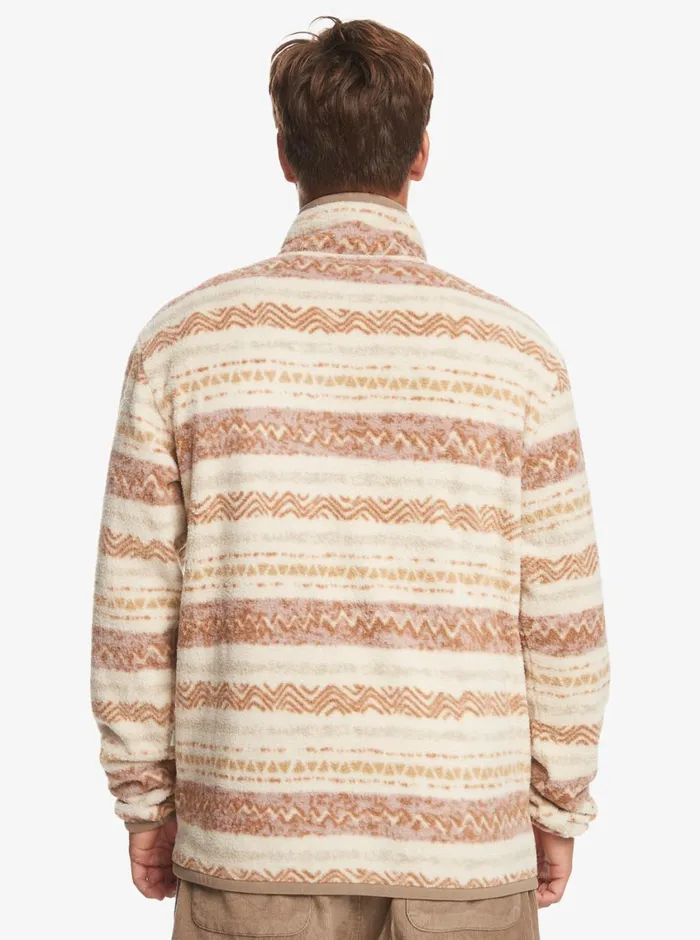 Quiksilver Clean Coasts ZipUp Fleece Birch Playa Mesa Mens Sweatshirts and Hoodies