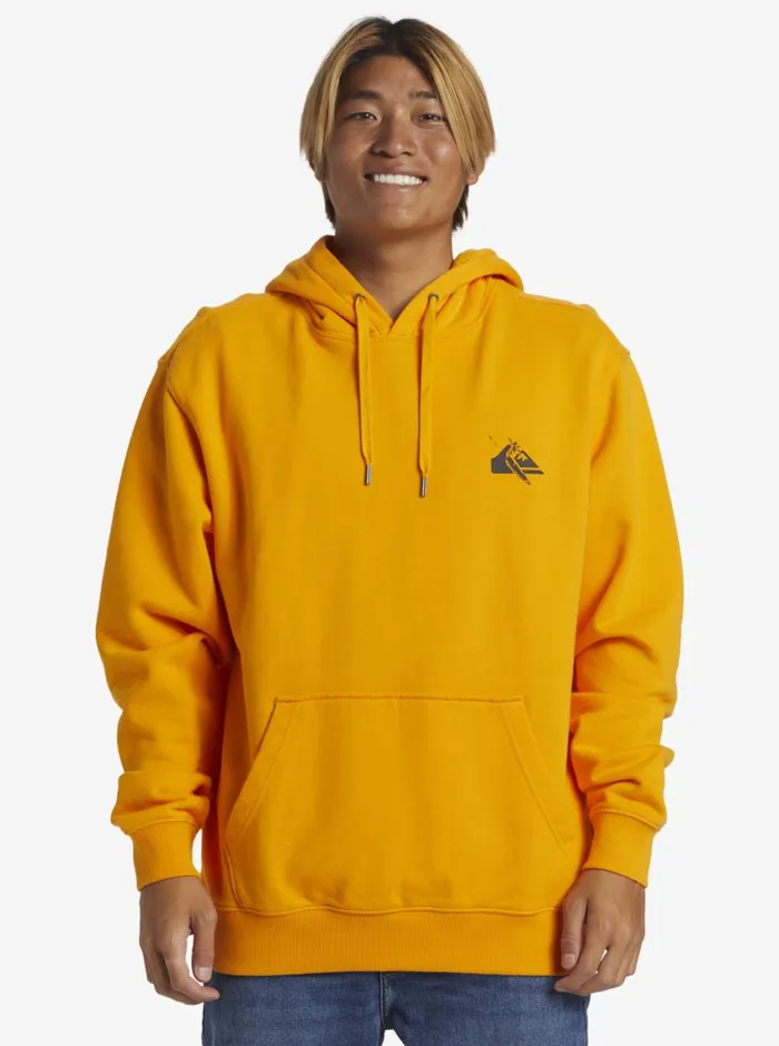 Quiksilver DNA Petroglyph Hoodie Pullover Sweatshirt Radiant Yellow Mens Sweatshirts and Hoodies
