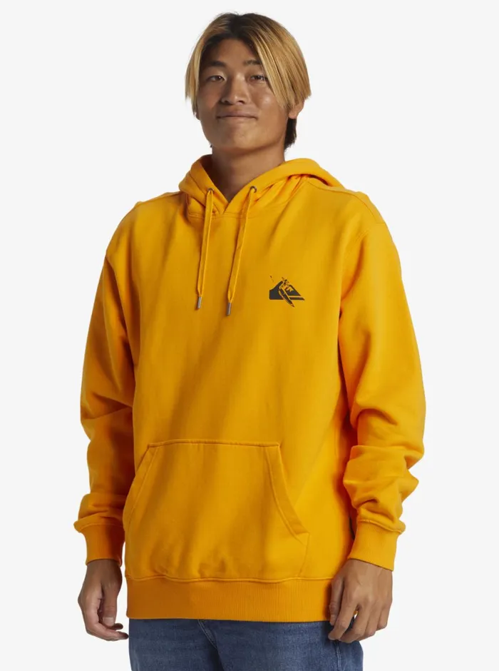 Quiksilver DNA Petroglyph Hoodie Pullover Sweatshirt Radiant Yellow Mens Sweatshirts and Hoodies