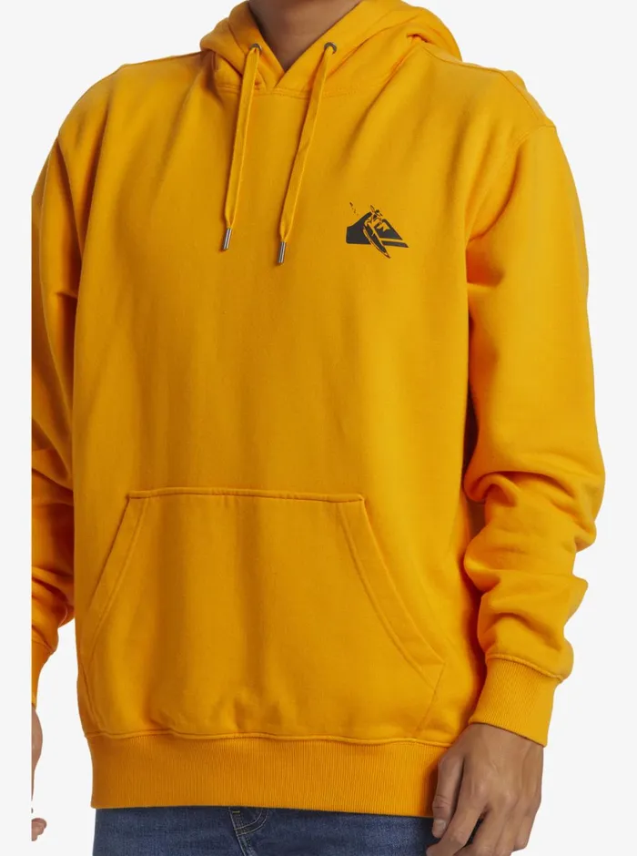 Quiksilver DNA Petroglyph Hoodie Pullover Sweatshirt Radiant Yellow Mens Sweatshirts and Hoodies