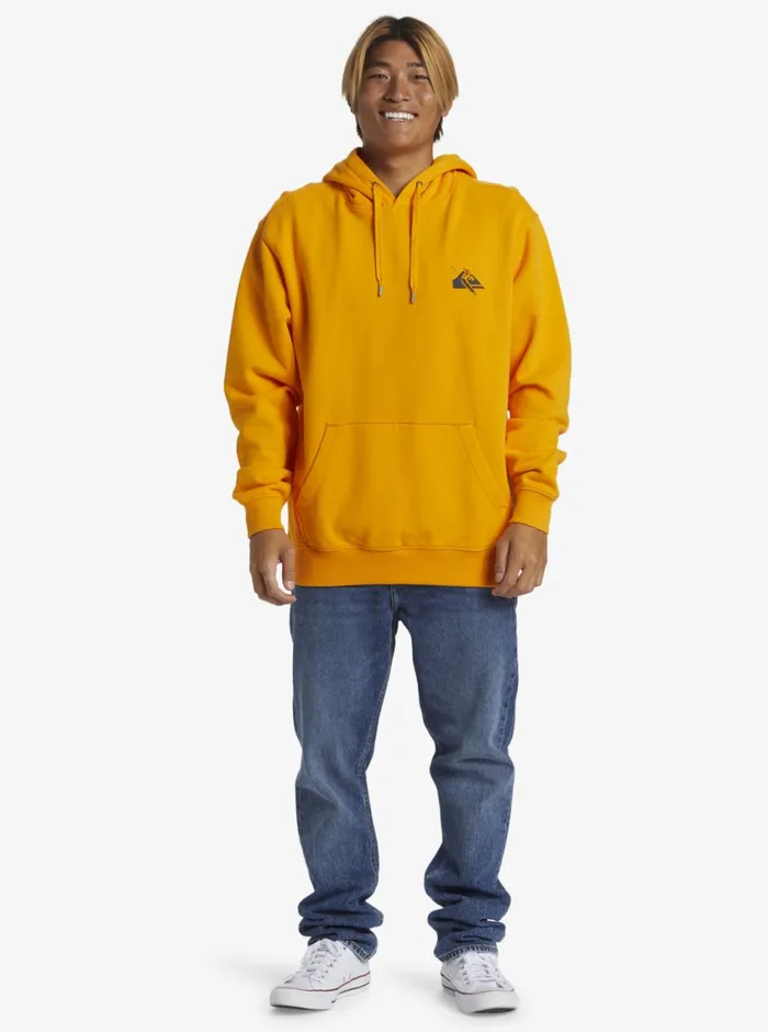 Quiksilver DNA Petroglyph Hoodie Pullover Sweatshirt Radiant Yellow Mens Sweatshirts and Hoodies
