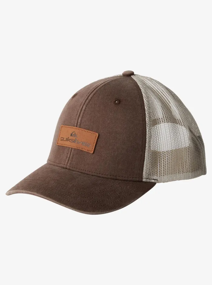 Quiksilver Down The Hatch Trucker Hat Dark Brown Mens Hats