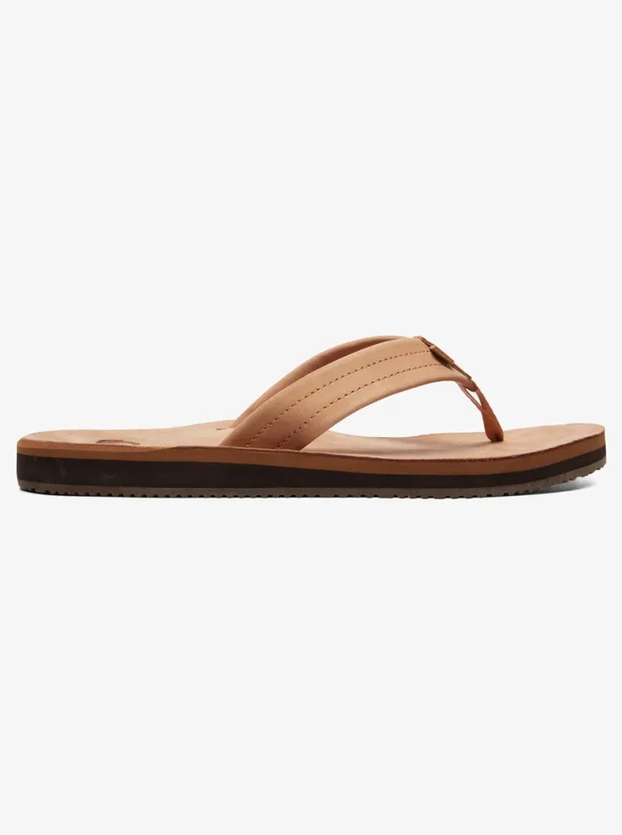 Quiksilver Erreka Leather Sandals Tansolid Mens Sandals Quiksilver Erreka Leather Sandals Tansolid Mens Sandals