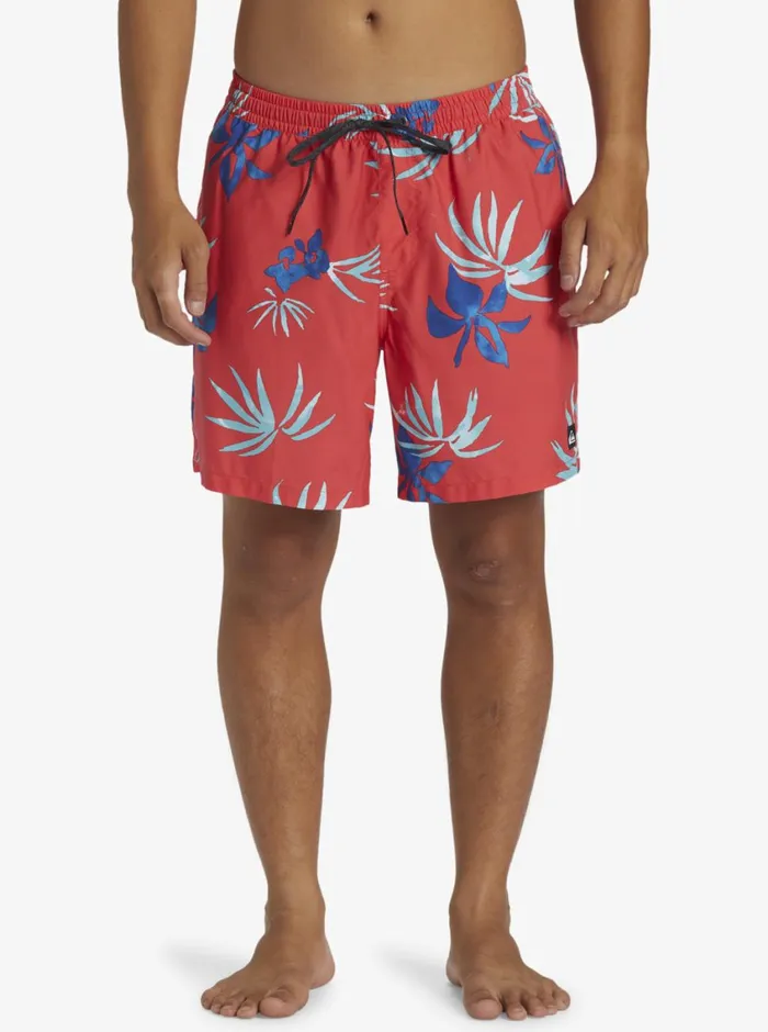 Quiksilver Everyday Mix Volley 17034 Elastic Waist Shorts Cayenne Mens Elastic Waist Quiksilver Everyday Mix Volley 17034 Elastic Waist Shorts Cayenne Mens Elastic Waist