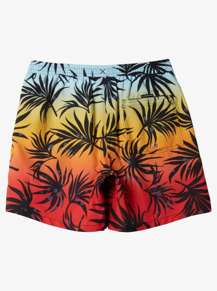 Quiksilver Everyday Mix Volley 17034 Elastic Waist Shorts High Risk Red Mens Elastic Waist