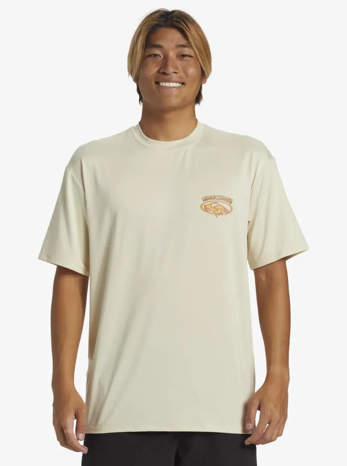 Quiksilver Everyday Surf Tee Oyster White Mens Rashguards Quiksilver Everyday Surf Tee Oyster White Mens Rashguards