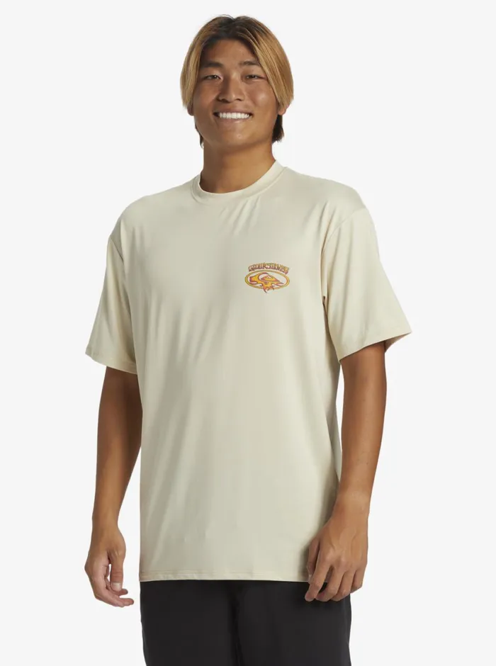 Quiksilver Everyday Surf Tee Oyster White Mens Rashguards Quiksilver Everyday Surf Tee Oyster White Mens Rashguards