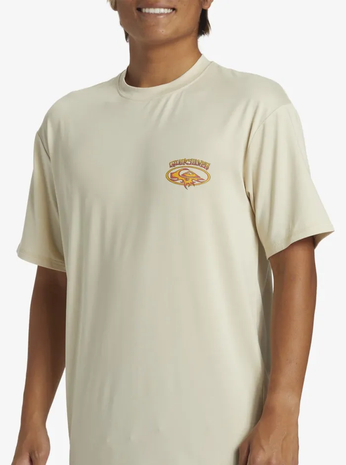 Quiksilver Everyday Surf Tee Oyster White Mens Rashguards Quiksilver Everyday Surf Tee Oyster White Mens Rashguards
