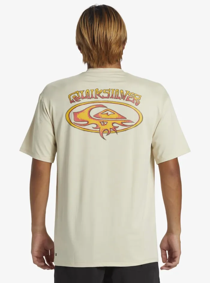 Quiksilver Everyday Surf Tee Oyster White Mens Rashguards Quiksilver Everyday Surf Tee Oyster White Mens Rashguards