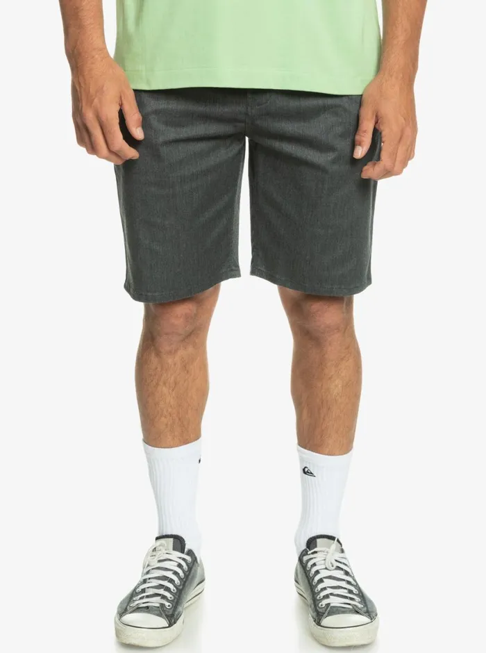Quiksilver Everyday Union Stretch Chino 20034 Shorts Dark Grey Heather Mens Shorts and Amphibians Quiksilver Everyday Union Stretch Chino 20034 Shorts Dark Grey Heather Mens Shorts and Amphibians