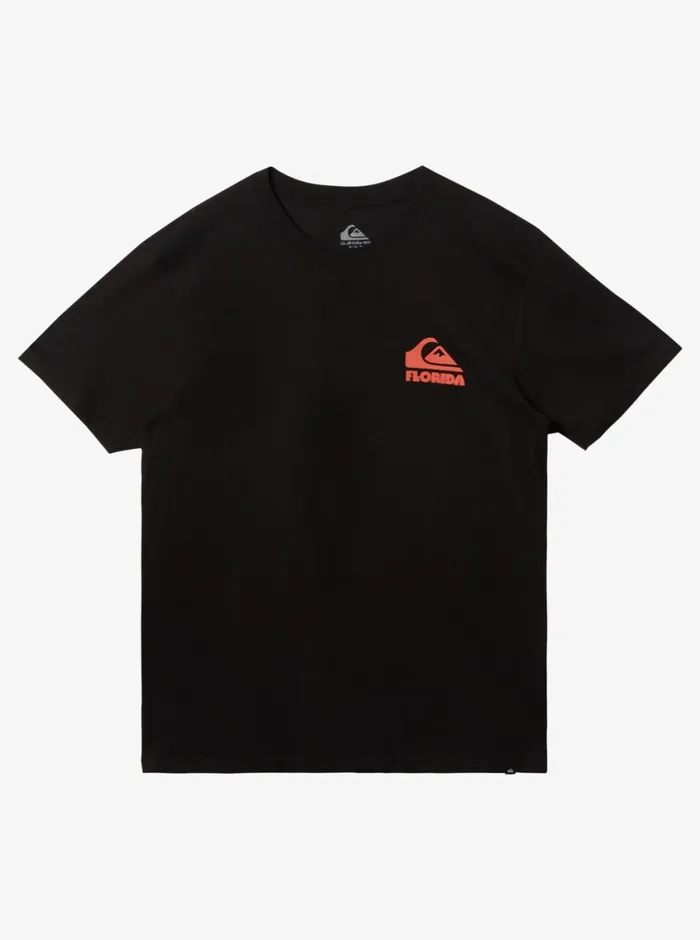 Quiksilver Florida Quik Flag TShirt Black Mens Tees