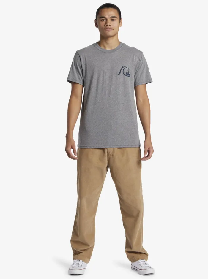 Quiksilver Free Range Mod TShirt Medium Grey Heather Mens Tees Quiksilver Free Range Mod TShirt Medium Grey Heather Mens Tees