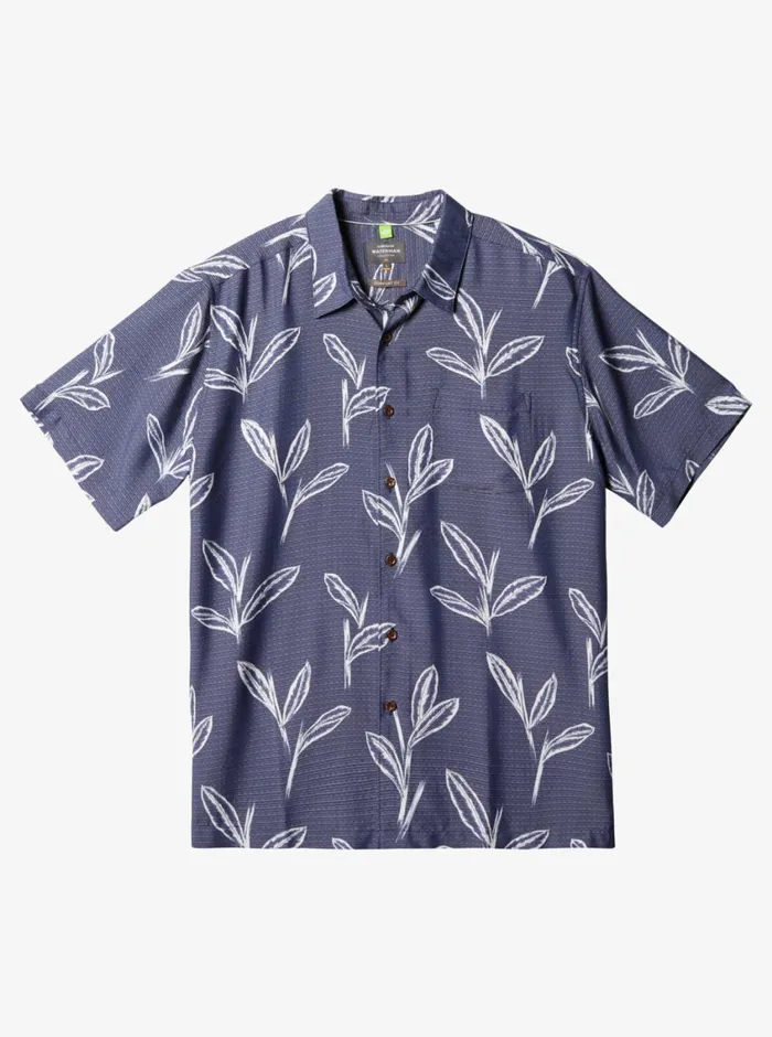 Quiksilver Ginger Stalks Short Sleeve Shirt Medieval Blue Ginger Stalks MensWaterman Shirts and Polos Quiksilver Ginger Stalks Short Sleeve Shirt Medieval Blue Ginger Stalks MensWaterman Shirts and Polos
