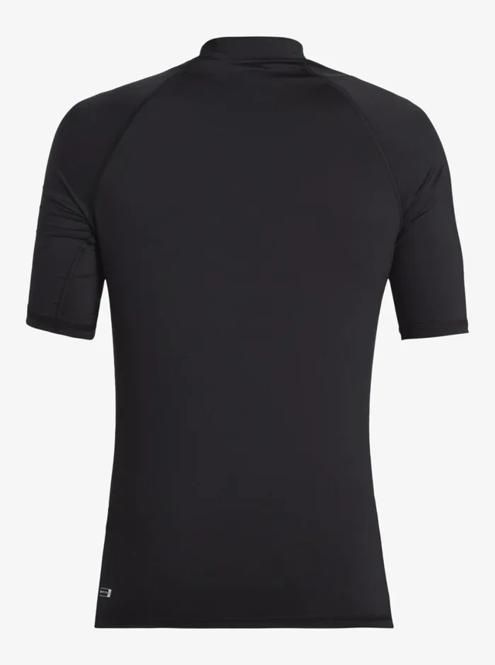 Quiksilver Hawaii Badge UPF50 Short Sleeve Surf Tee Black Mens Rashguards Quiksilver Hawaii Badge UPF50 Short Sleeve Surf Tee Black Mens Rashguards
