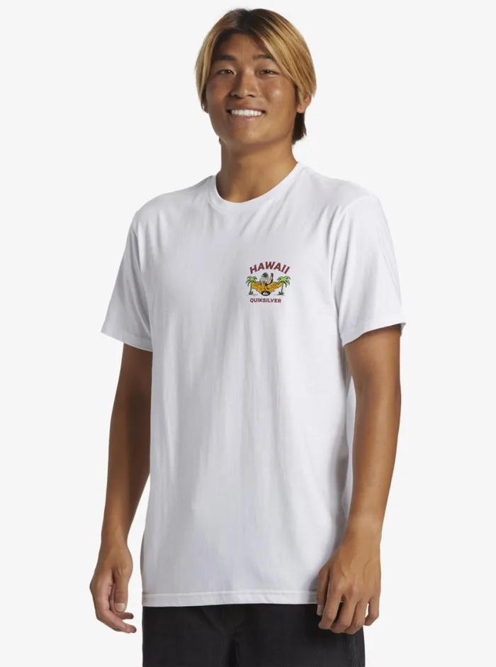 Quiksilver Hawaii Big Man TShirt White Mens Tees Quiksilver Hawaii Big Man TShirt White Mens Tees