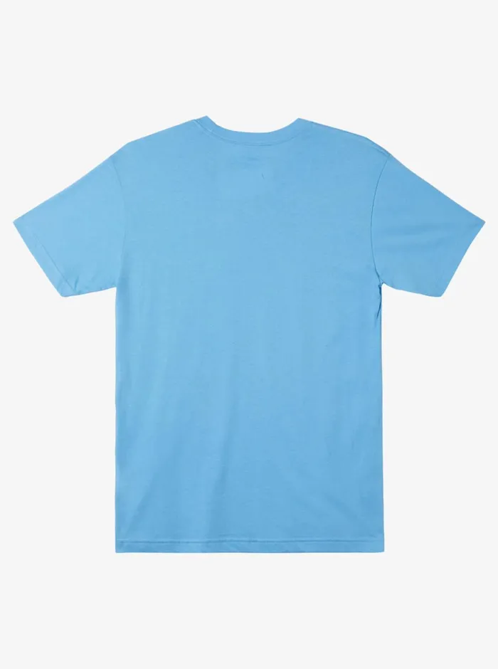 Quiksilver Hawaii Palm And Skull TShirt Azure Blue Mens Tees Quiksilver Hawaii Palm And Skull TShirt Azure Blue Mens Tees