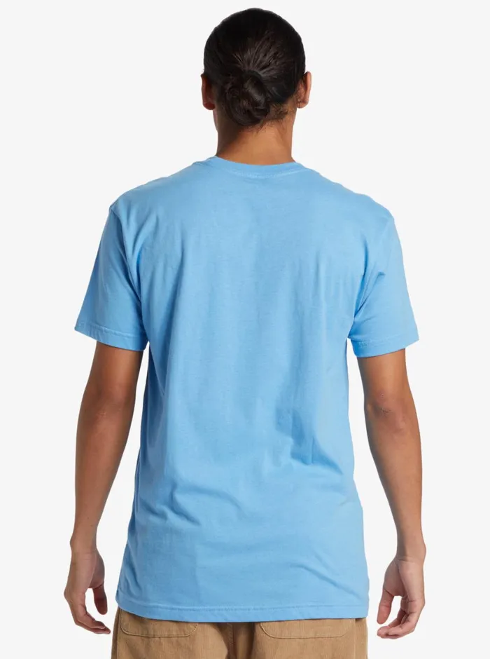 Quiksilver Hawaii Palm And Skull TShirt Azure Blue Mens Tees Quiksilver Hawaii Palm And Skull TShirt Azure Blue Mens Tees