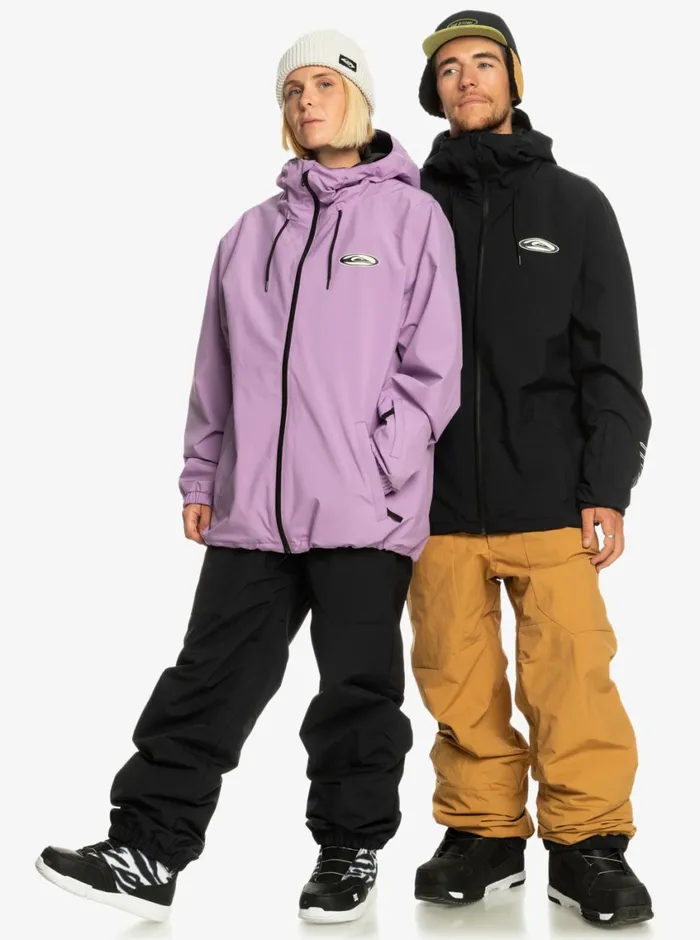 Quiksilver High In The Hood Technical Snow Jacket True Black Mens Snow Jackets