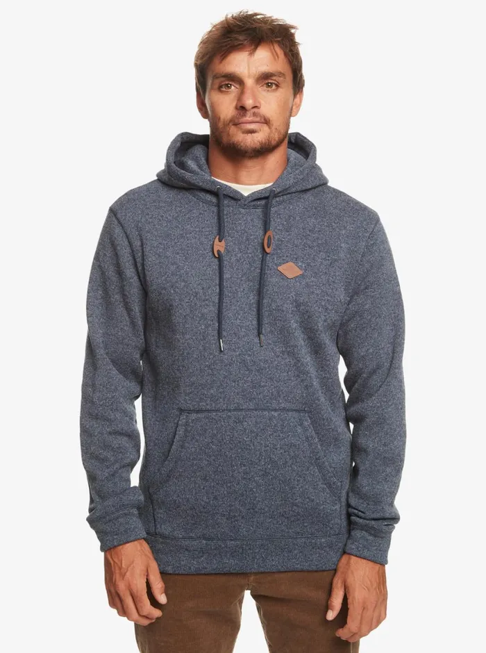 Quiksilver Keller Hoodie Pullover Sweatshirt Navy Blazer Heather Mens Sweatshirts and Hoodies