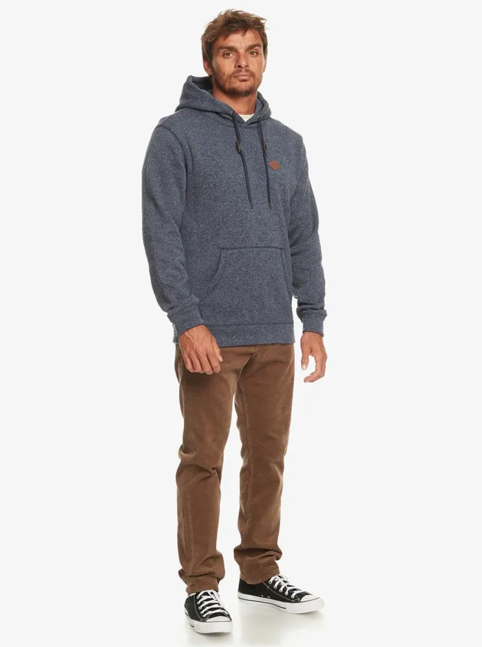 Quiksilver Keller Hoodie Pullover Sweatshirt Navy Blazer Heather Mens Sweatshirts and Hoodies
