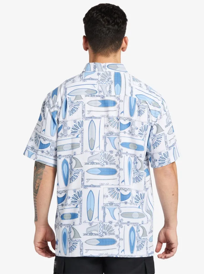 Quiksilver Long Boards Woven Shirt White Longboards MensWaterman Shirts and Polos Quiksilver Long Boards Woven Shirt White Longboards MensWaterman Shirts and Polos