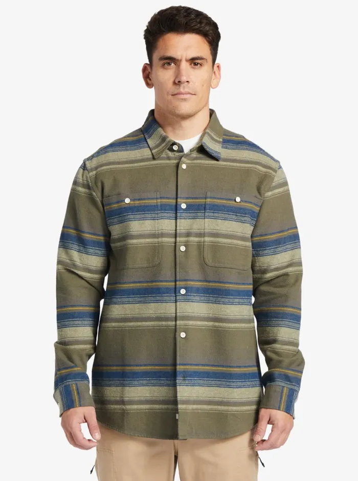 Quiksilver Lowest Tide Flannel Long Sleeve Top Dusty Olive Lowest Tide MensWaterman Shirts and Polos Quiksilver Lowest Tide Flannel Long Sleeve Top Dusty Olive Lowest Tide MensWaterman Shirts and Polos