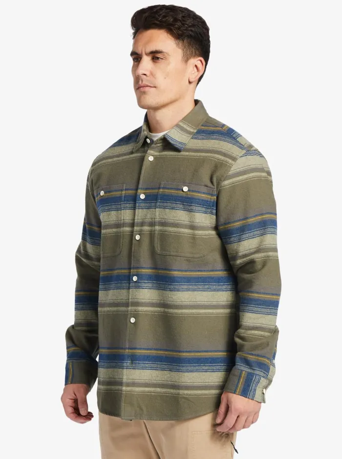 Quiksilver Lowest Tide Flannel Long Sleeve Top Dusty Olive Lowest Tide MensWaterman Shirts and Polos Quiksilver Lowest Tide Flannel Long Sleeve Top Dusty Olive Lowest Tide MensWaterman Shirts and Polos